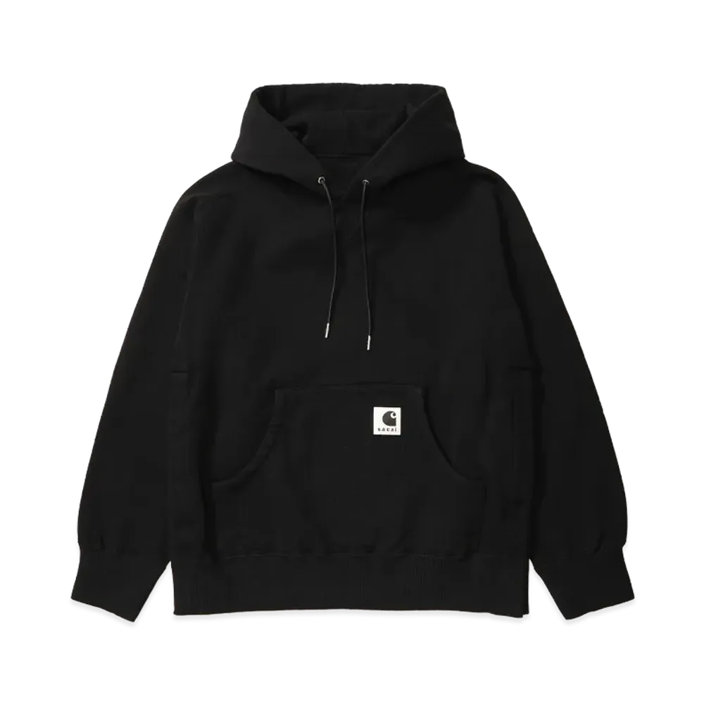 sacai x Carhartt WIP Cotton Jersey Hoodie "Black"