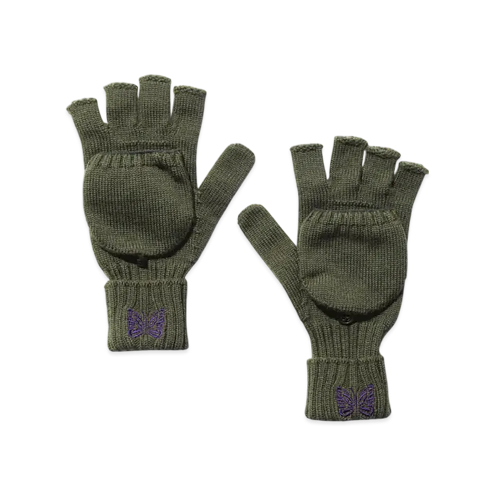 NEEDLES Convertible Glove - Merino Wool "Khaki"