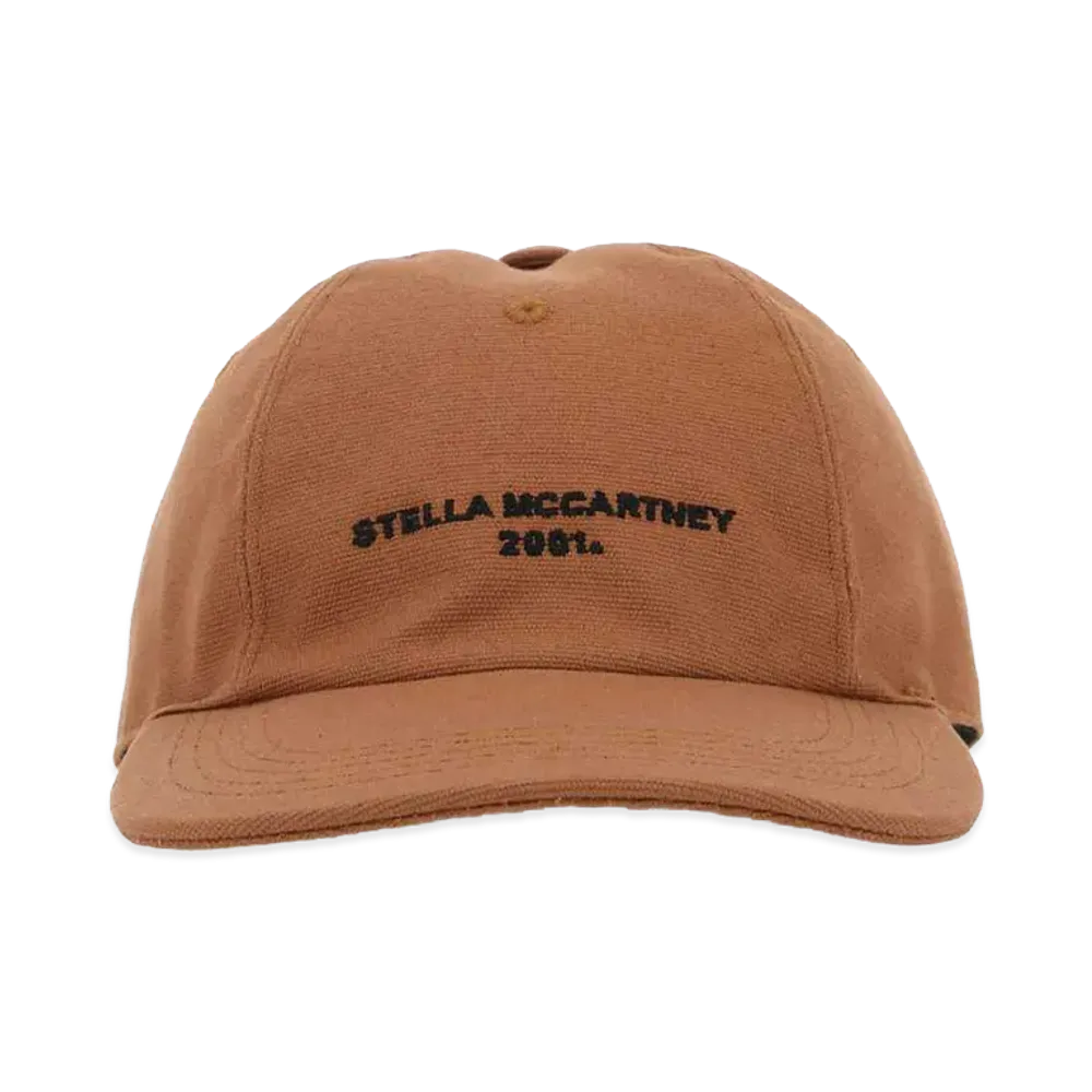 STELLA McCARTNEY Women's Caramel Cotton Blend Baseball Cap "Camel"