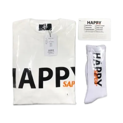 SAPEur Everyday Happy L/S Tee/Sox "White"