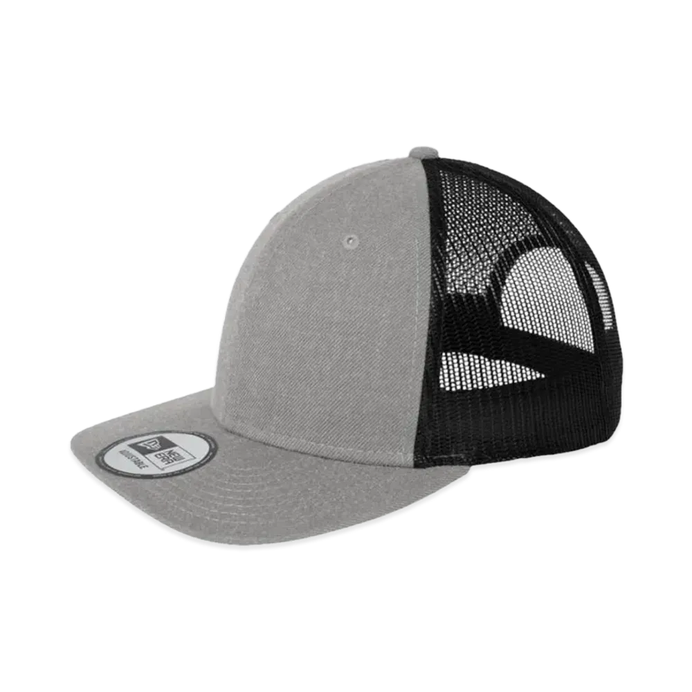 NEW ERA NE207 Snapback Low Profile Trucker Cap "Heather Gray Black"