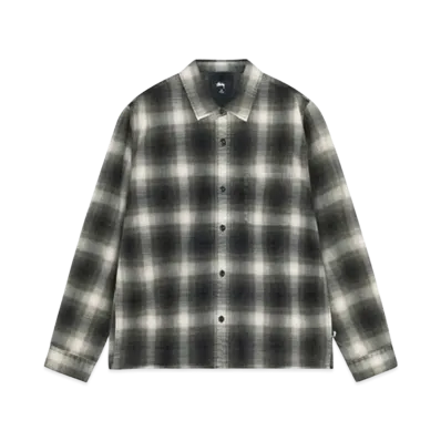 Stussy Rocco Flannel Plaid Shirt "Grey"