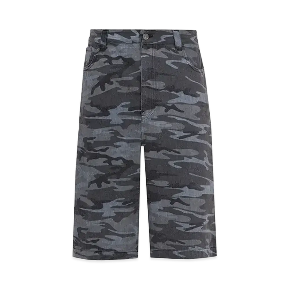 BALENCIAGA Camouflage Denim Shorts