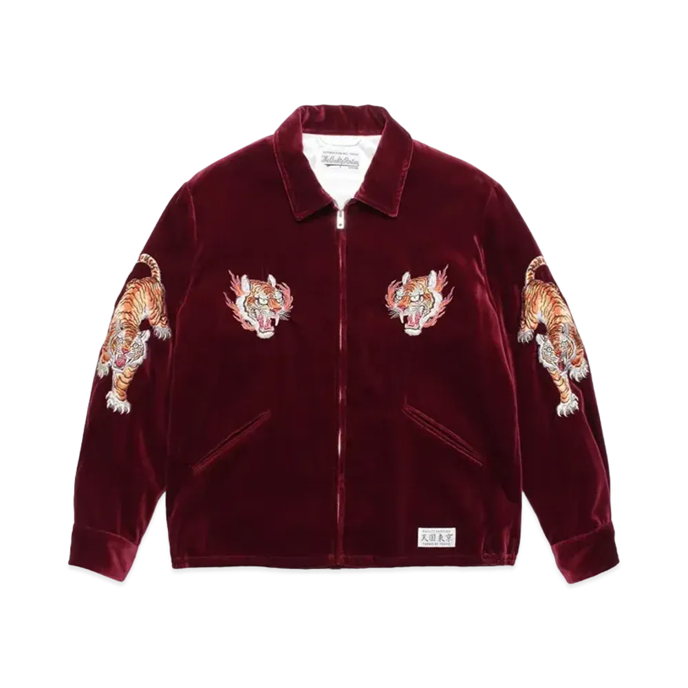 WACKO MARIA x TIM LEHI VELOUR VIETNAM JACKET "Bordeaux"