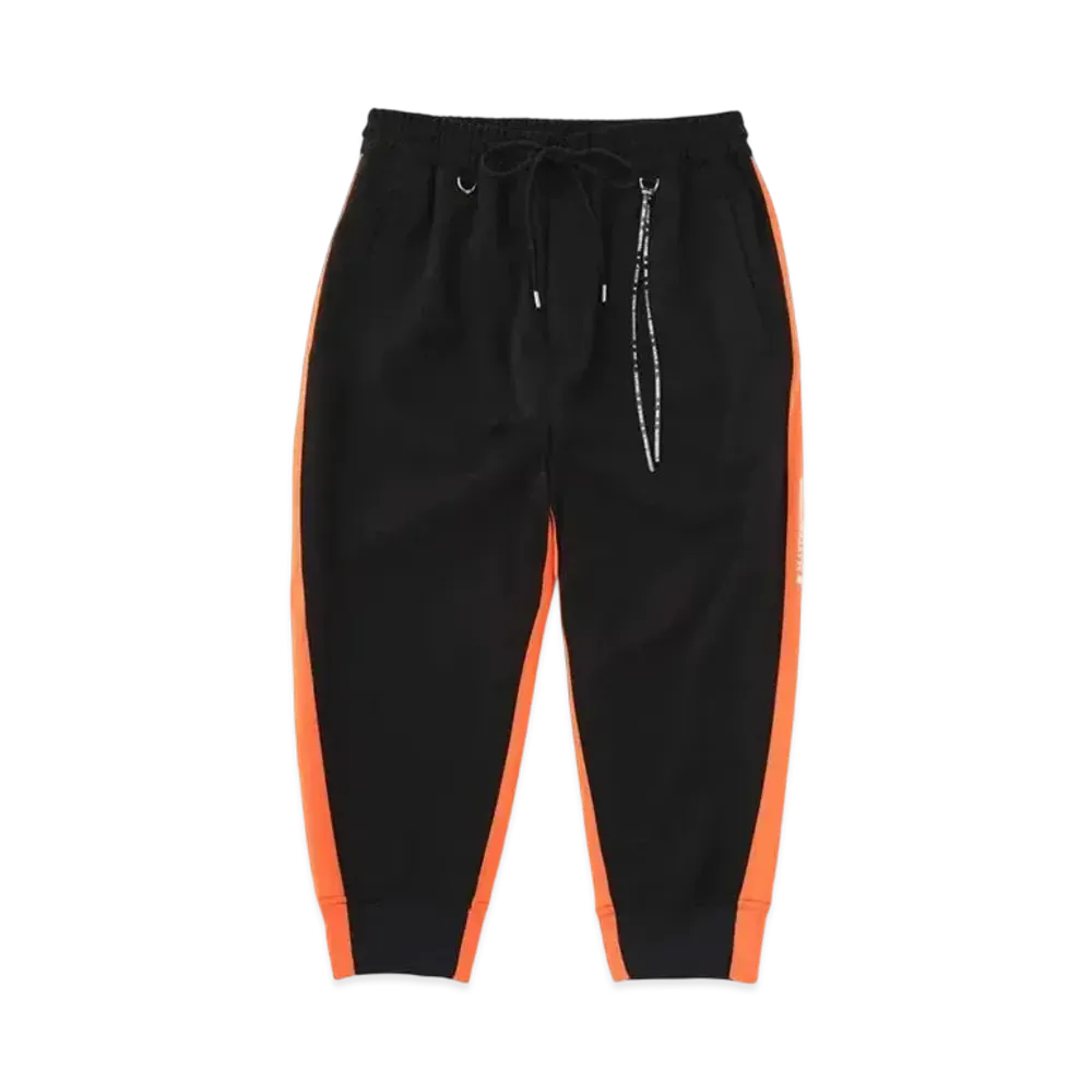 mastermind WORLD Cropped Track Pants "Black Orange"