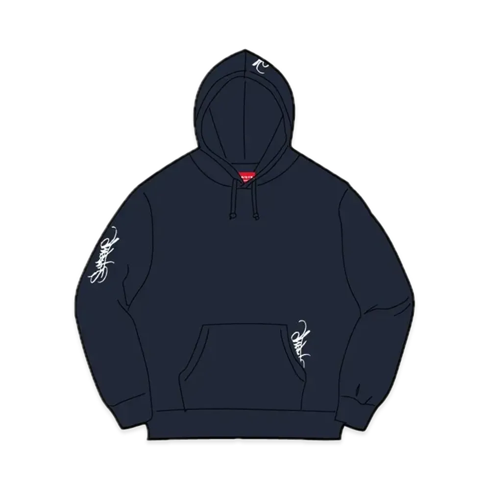 Supreme Tag Hooded Sweatshirt "Navy"