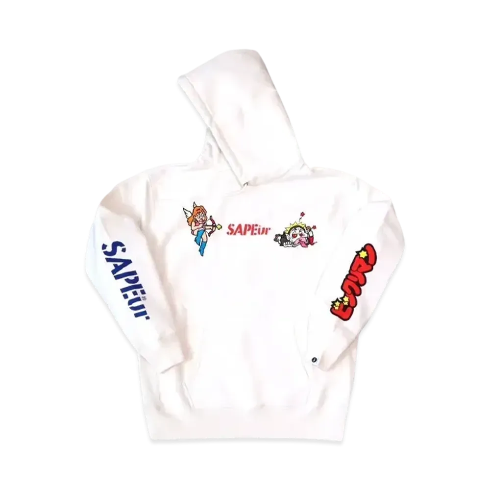 SAPEur x Bikkuriman Super Zeus Hoodie "White"