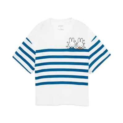 graniph x Miffy Swimming Kids Big T-Shirts "White"