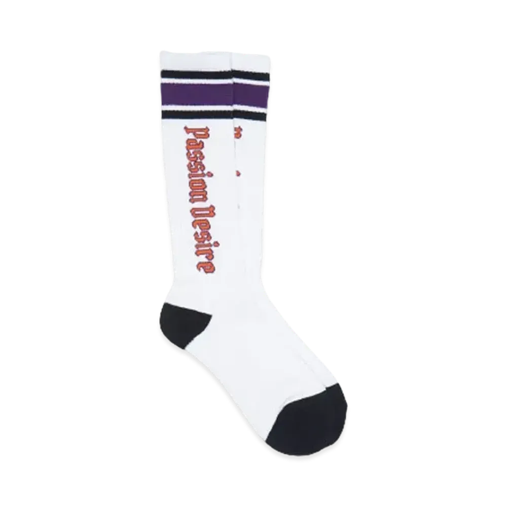 el conductorH 3LINE HIGH SOCKS "WHT"