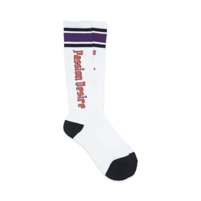 el conductorH 3LINE HIGH SOCKS "WHT"
