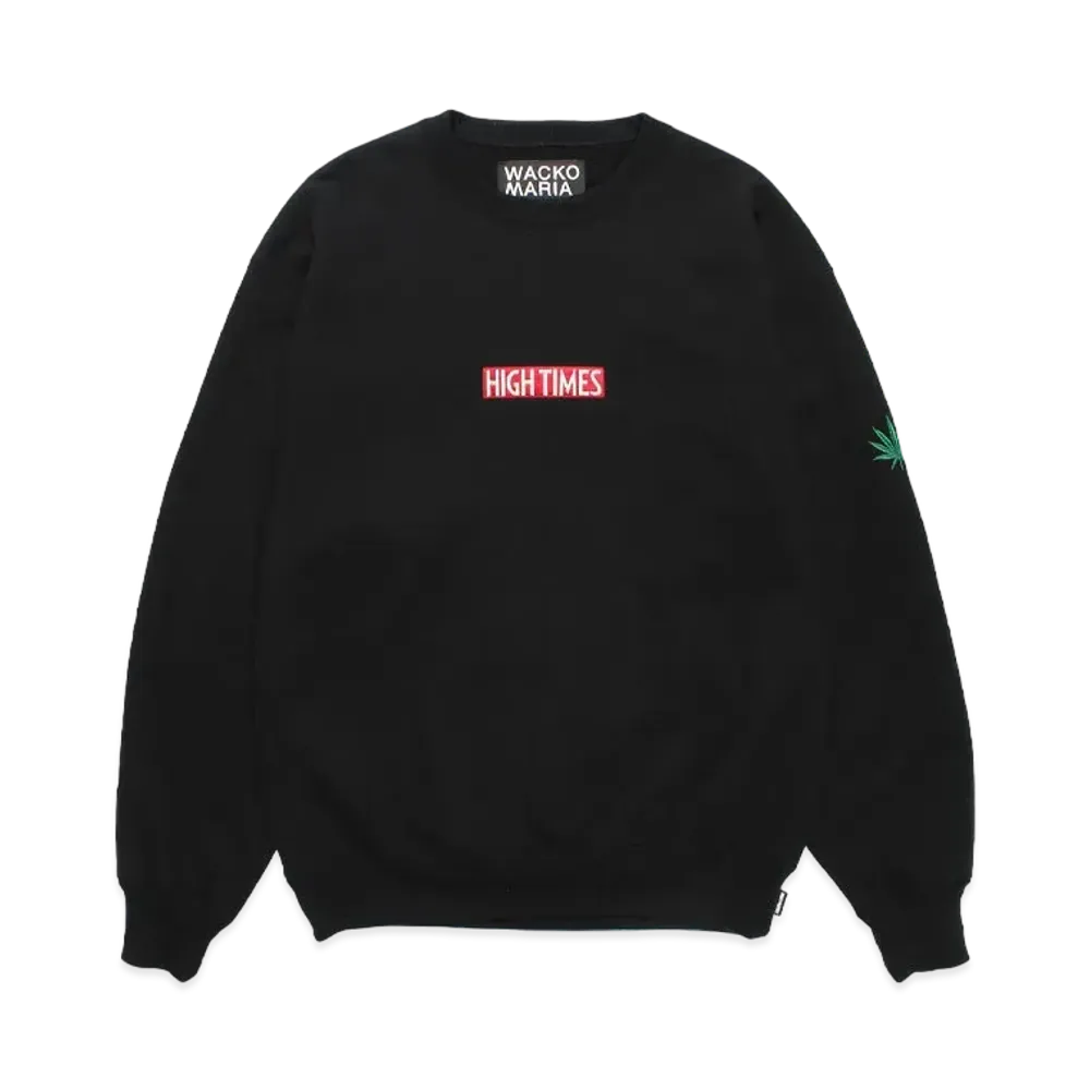 WACKO MARIA x High Times / Heavy Weight Crew Neck Sweat Shirt "Black"