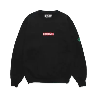 WACKO MARIA x High Times / Heavy Weight Crew Neck Sweat Shirt "Black"
