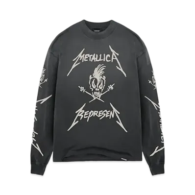 REPRESENT x METALLICA Garage Inc Long Sleeve T-Shirt "Stained Black"