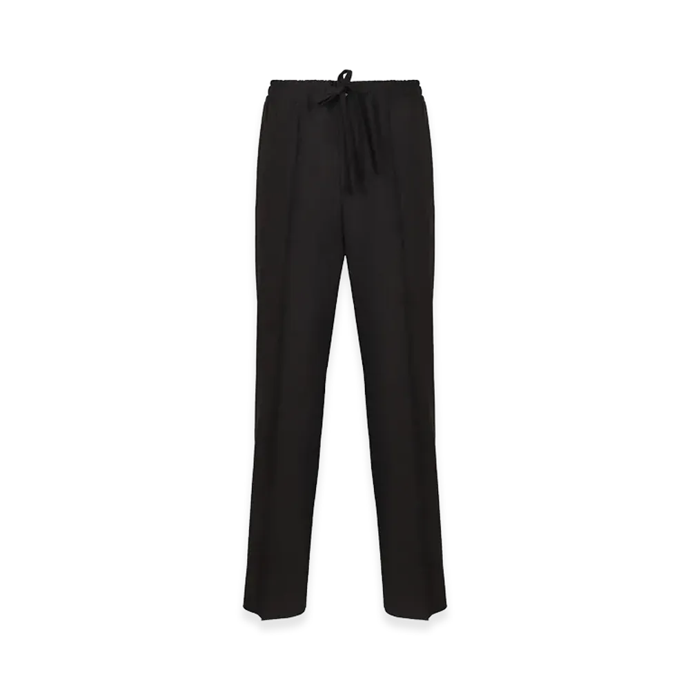 Valentino Straight-Leg Drawstring Trousers "Black"