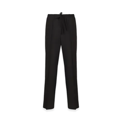 Valentino Straight-Leg Drawstring Trousers "Black"