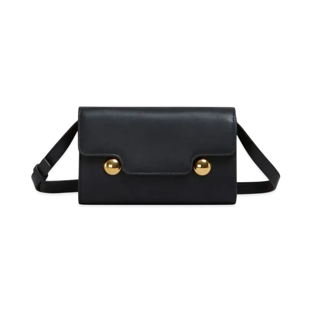 Marni Leather Trunkaroo Clutch "Black"