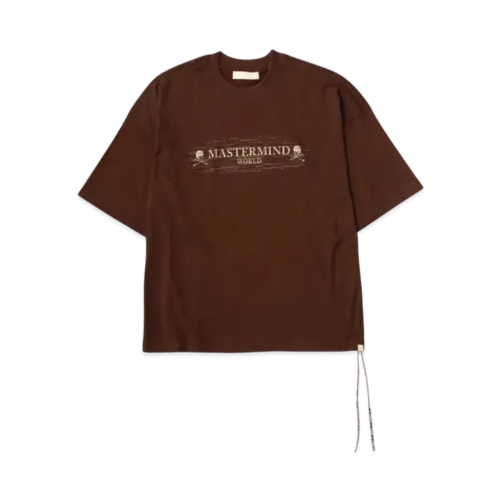 mastermind WORLD Boxy Noise Tee "Brown"