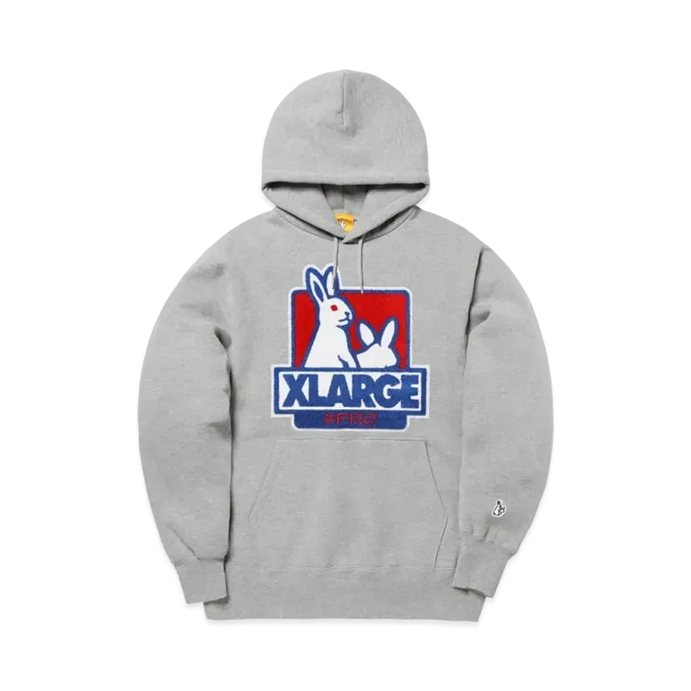 XLARGE x FR2 BOX LOGO SWEAT HOODIE "Ash"