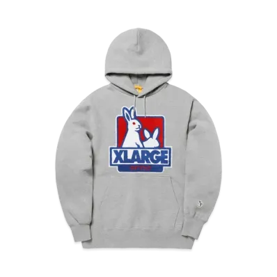 XLARGE x FR2 BOX LOGO SWEAT HOODIE "Ash"