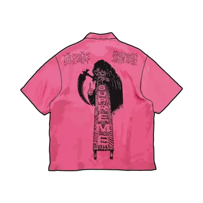 Supreme x Y's by Yohji Yamamoto Silk Zip Up S/S Shirt "Fuchsia"