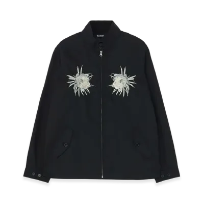 WILDSIDE YOHJI YAMAMOTO T/C Flower Embroidery Swingtop "White"