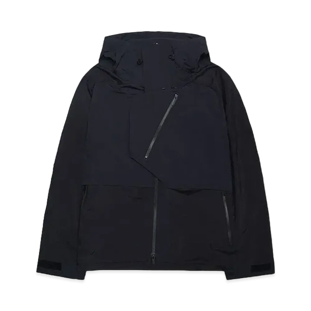 White Mountaineering POLYESTER TAFFETA ASYMMETRY SHORT JACKET "BLACK"