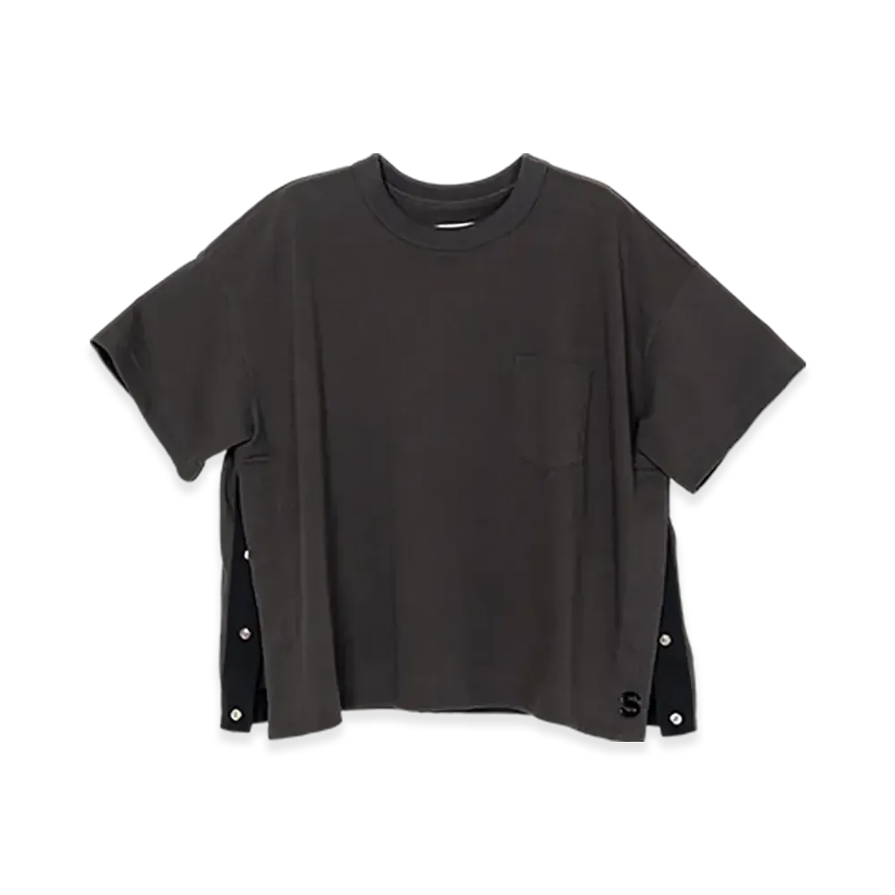 sacai S Cotton Jersey T-Shirt "Charcoal Gray"