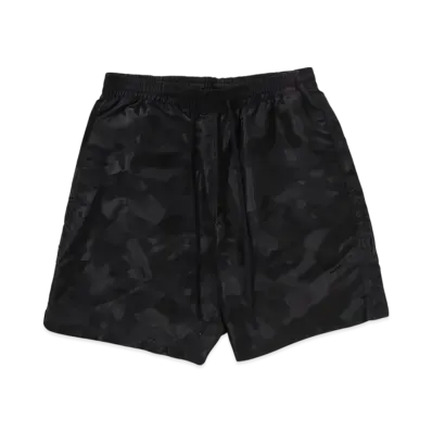 A BATHING APE Solid Camo Bathing Ape Logo Shorts "Black"