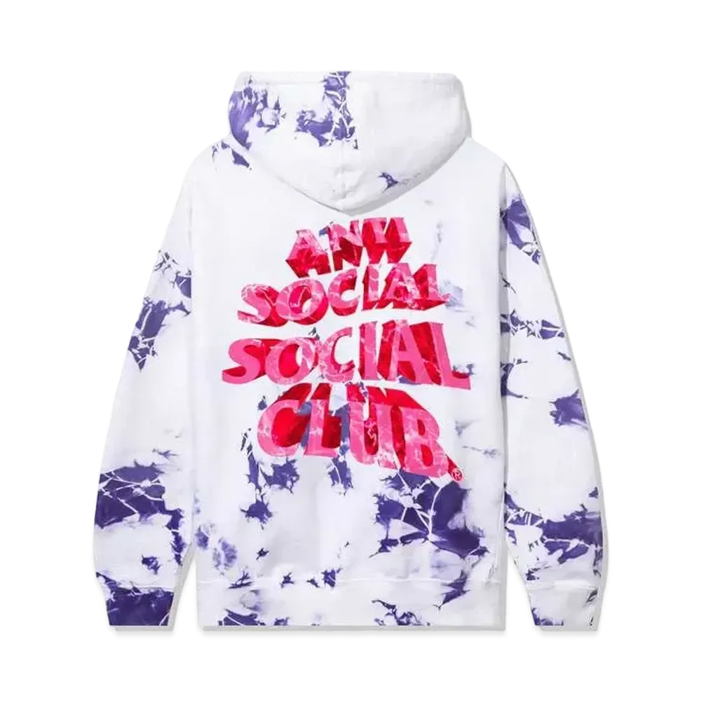 ANTI SOCIAL SOCIAL CLUB FA22 Phaneritic White/Purple Tie Dye Hoodie "White/Purple"