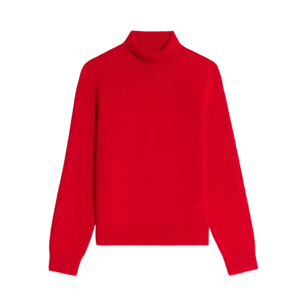 CELINE Turtleneck Sweater In Scottish Cashmere "Red"
