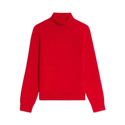 CELINE Turtleneck Sweater In Scottish Cashmere "Red"