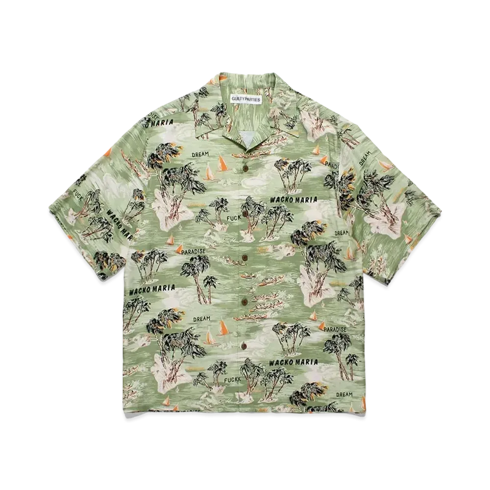WACKO MARIA Hawaiian Shirt "Green"