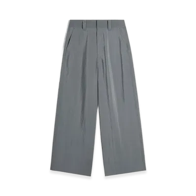 LEMAIRE Dry Silk Straight Tailored Pants "Aluminium"