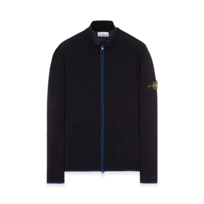 Stone Island 503A1 Stretch Wool Knit Cardigan - 23FW "Navy Blue"