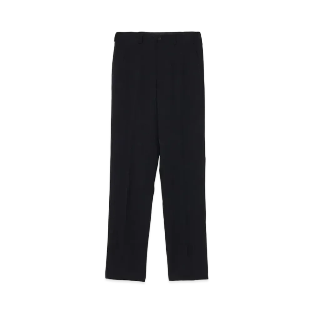 Yohji Yamamoto Pour Homme COSTUME D'HOMME SUIT GABARDINE NO TUCK PANTS "Navy"