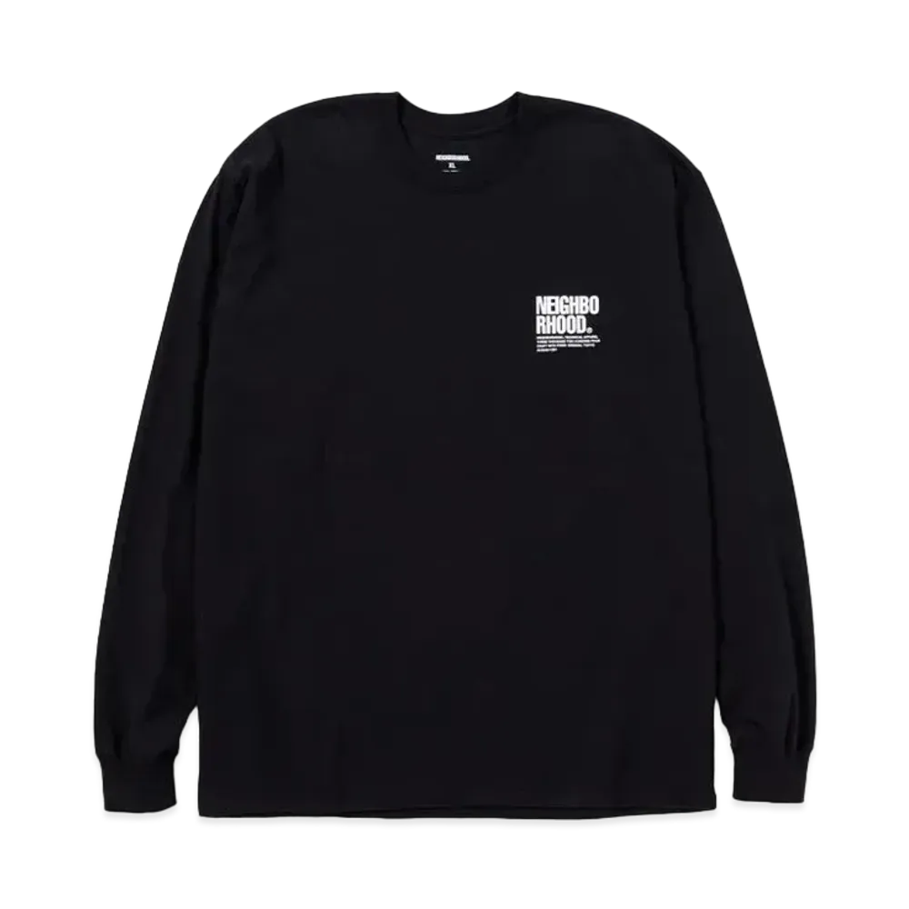 NEIGHBORHOOD NH . Tee LS-2 "Black"