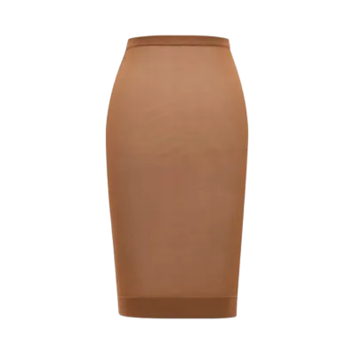 Saint Laurent Women's Pencil Skirt in Knit "Marron"