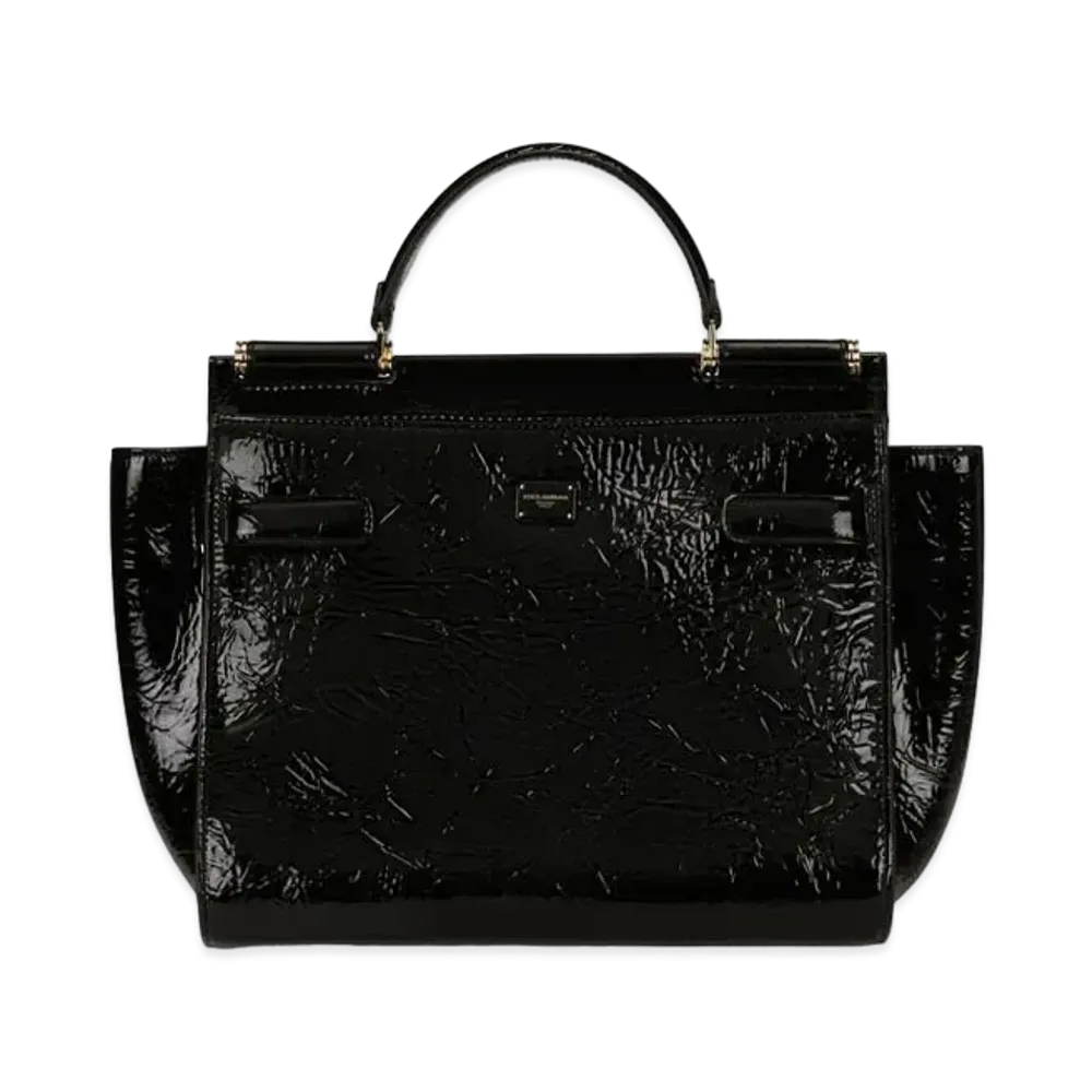 Dolce&Gabbana Sicily 62 Soft Large Crinkle Enamel "Black"