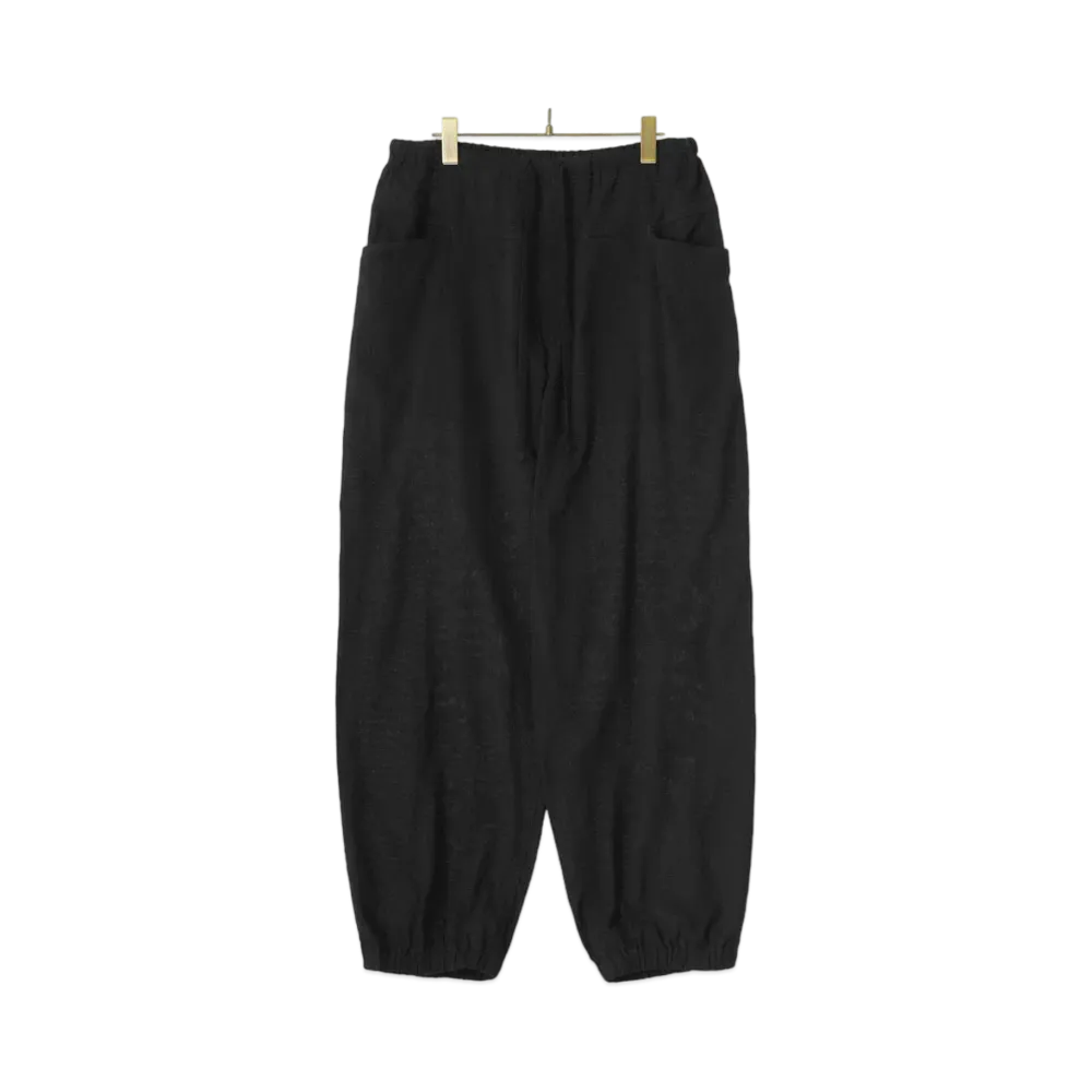 COMOLI Ox Drawstring Pants "Black"