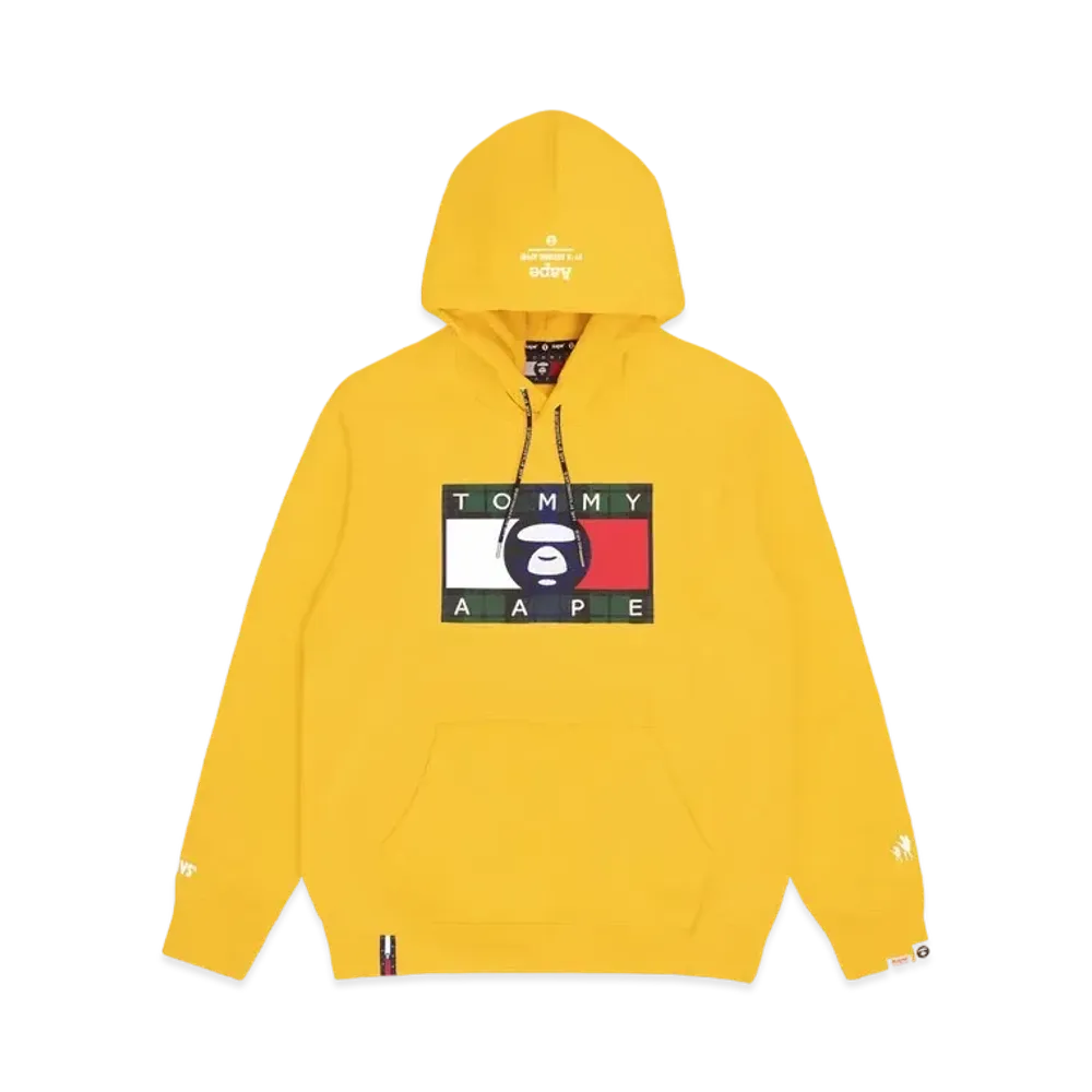 AAPE x Tommy Flag Logo Hoodie "Yellow"