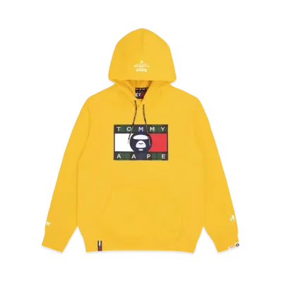 AAPE x Tommy Flag Logo Hoodie "Yellow"