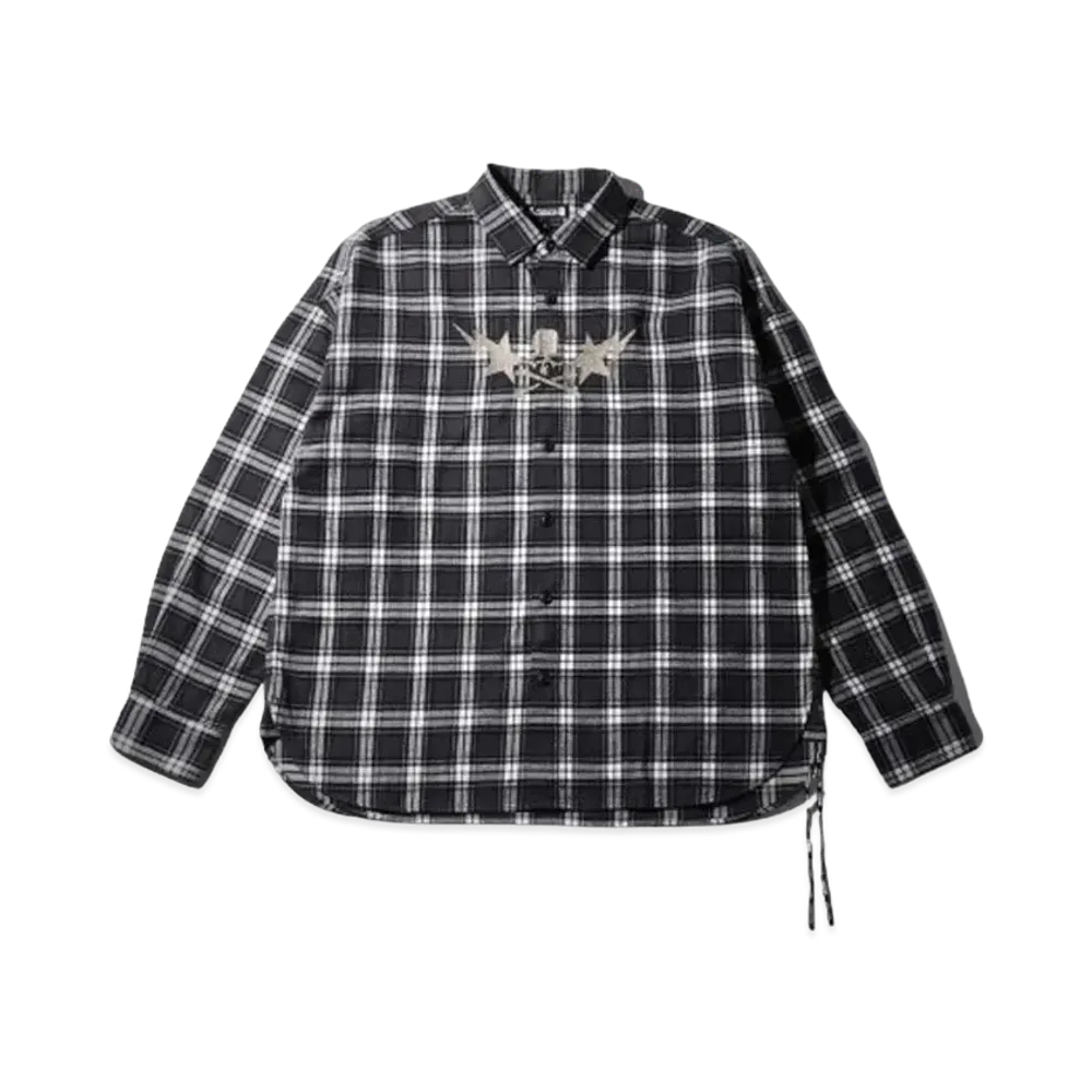 A BATHING APE x mastermind JAPAN Block Check LS Shirt "Black"