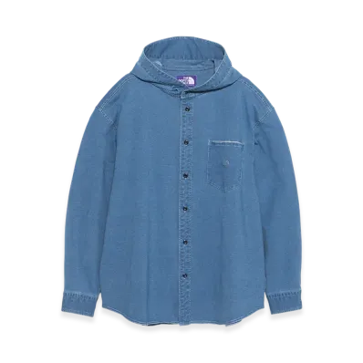 The North Face Purple Label Mountain Hooded Shirt "Indigo Bleach"