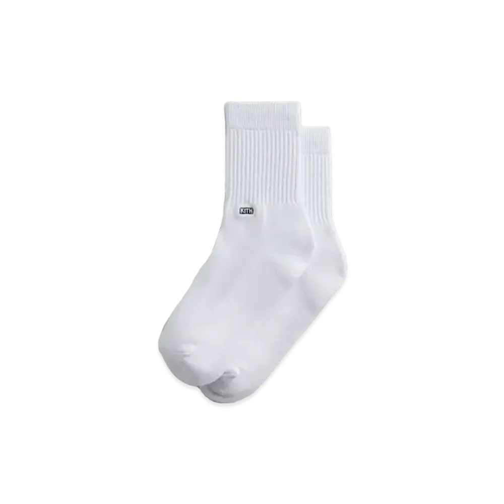 Kith Classic Half Crew 3 Pack Socks "White"