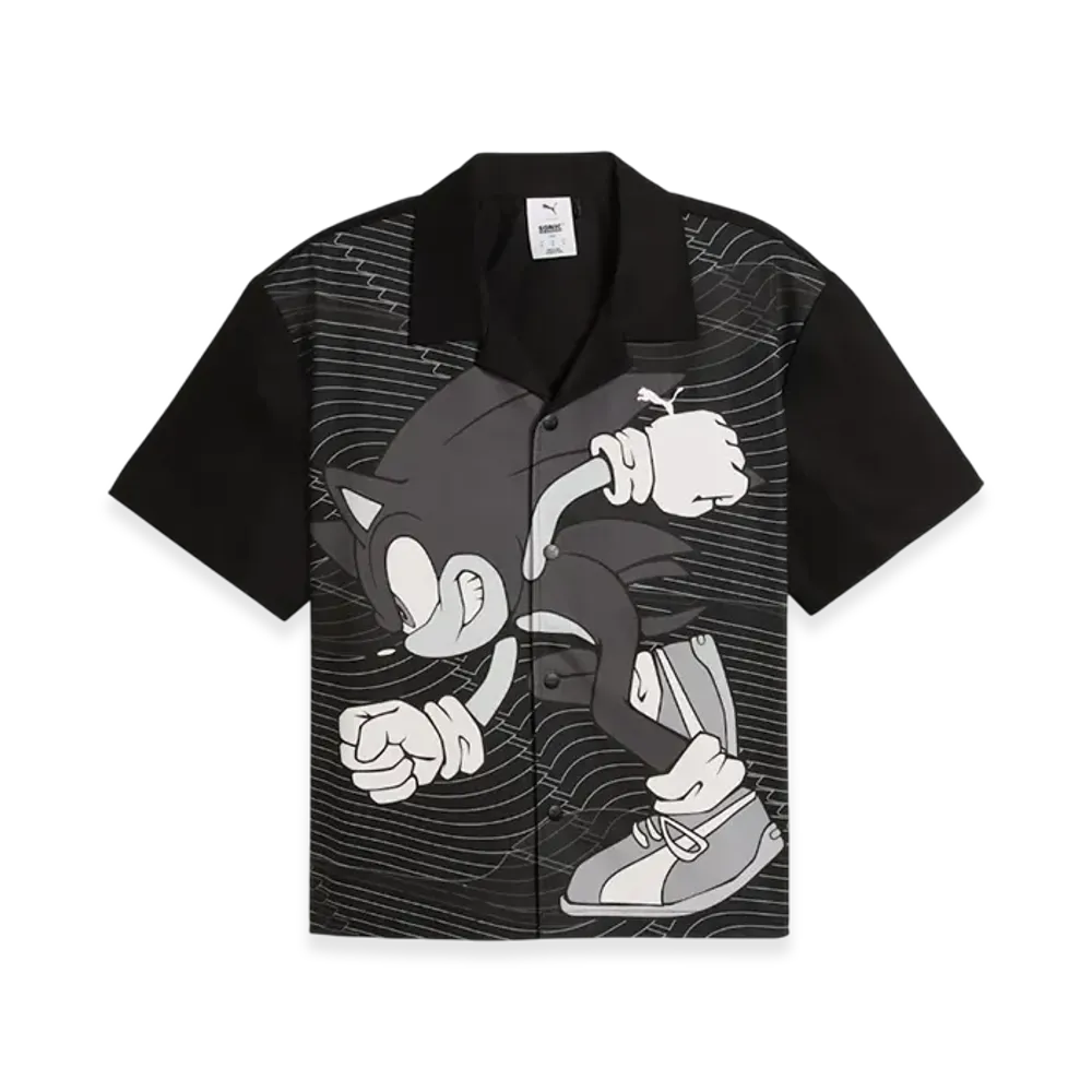 PUMA x SONIC Men's Relaxed Graphic Racer Short Sleeve Shirt "Black"