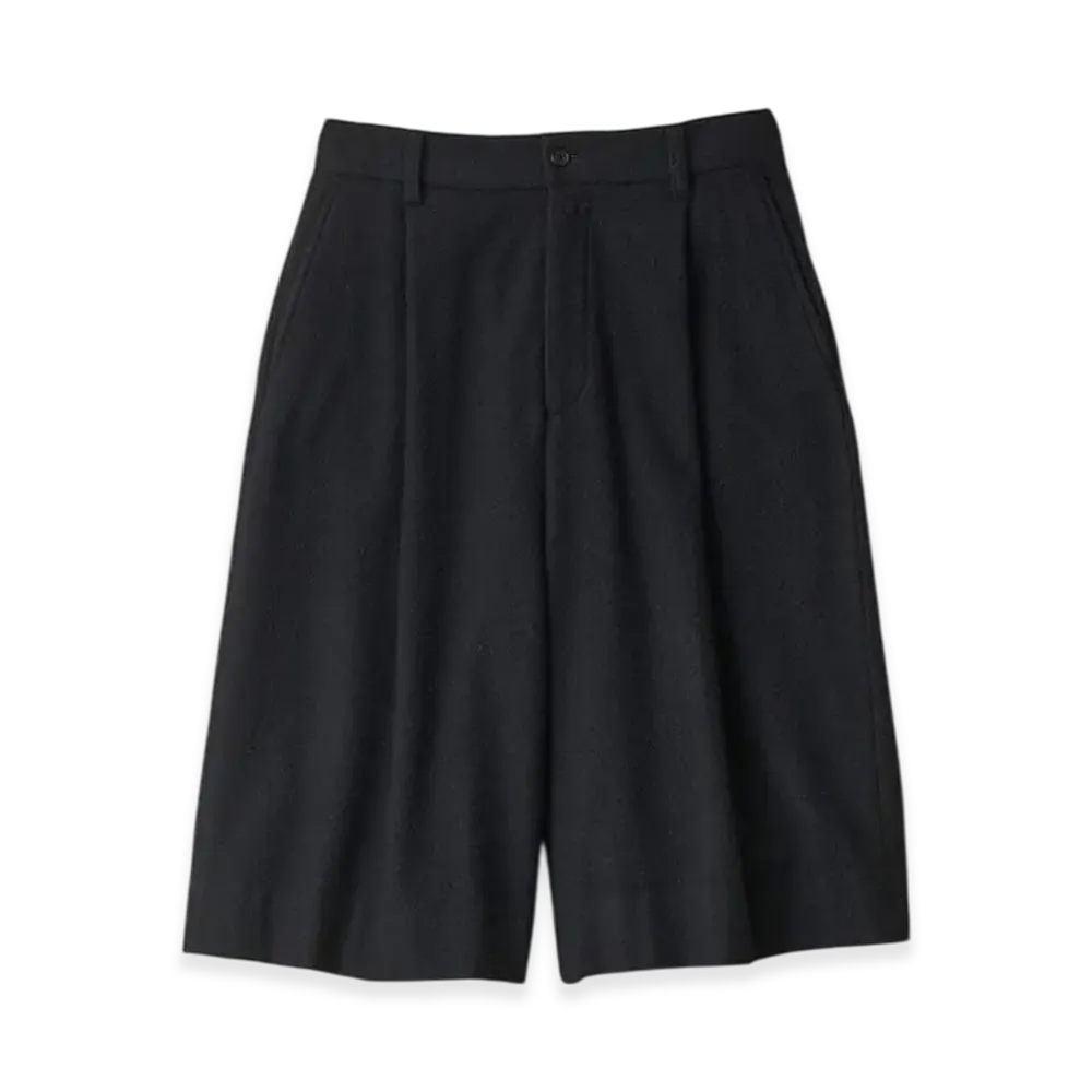 ssstein Wool/Cashmere Fleece Easy Short Trousers "Black"