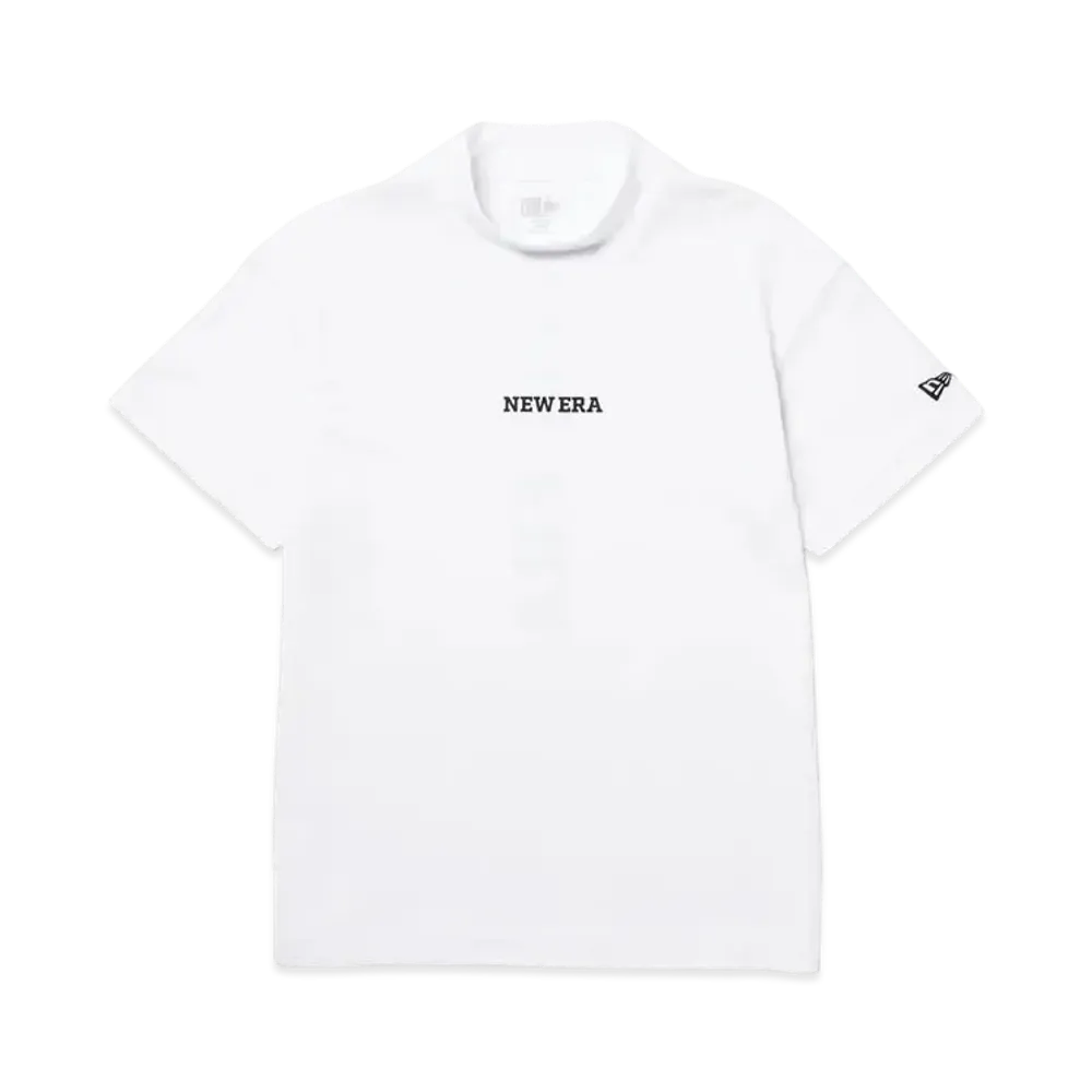 NEW ERA Golf Women's Short Sleeve Midneck T-shirt Vertical Logo "White"