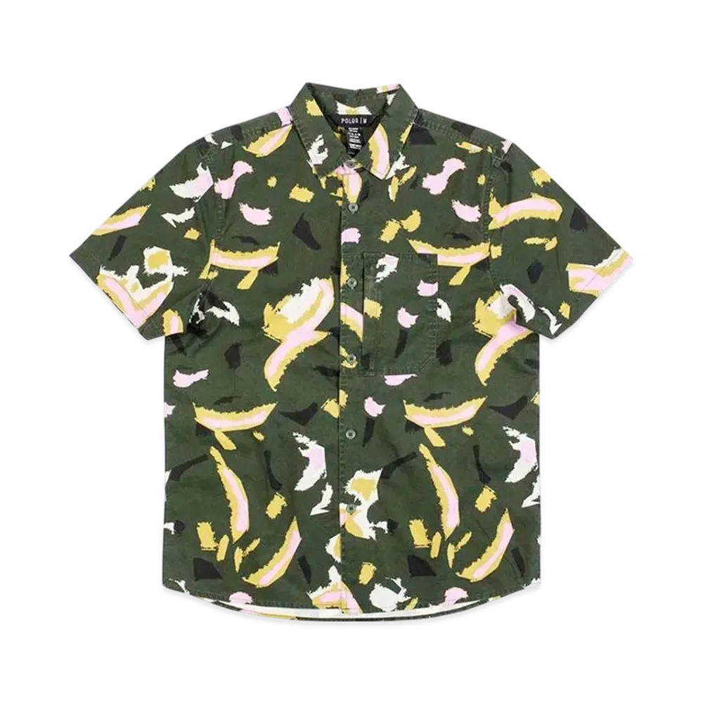 POLeR Treetop SS Woven "Green"