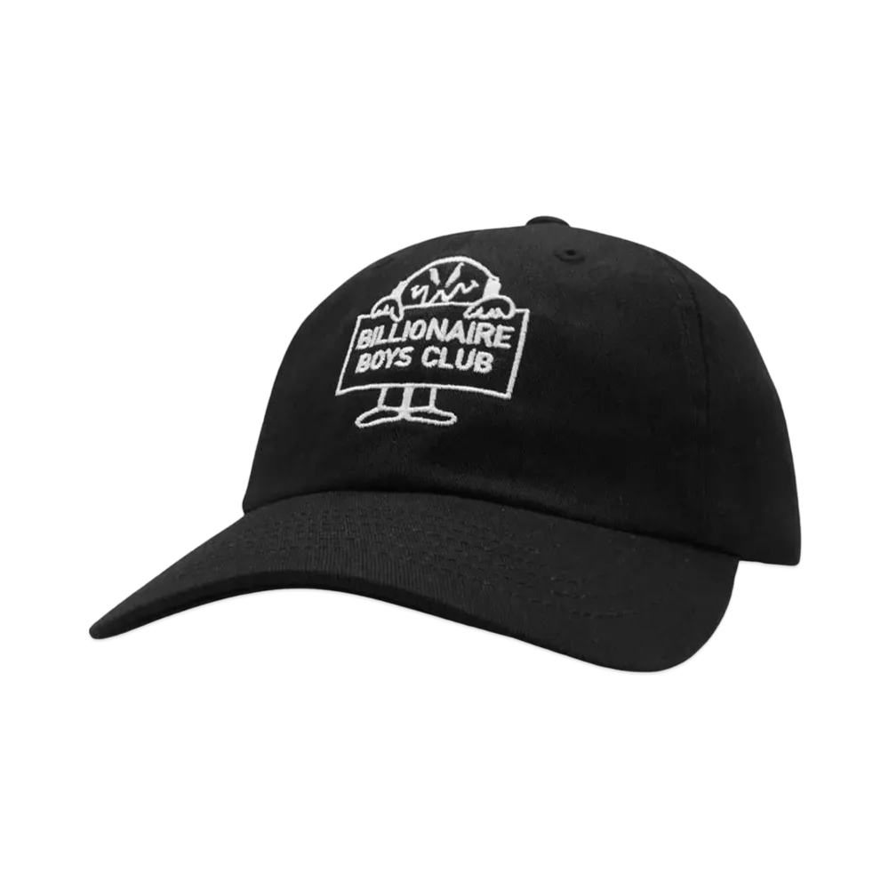 BILLIONAIRE BOYS CLUB EMBROIDERED LOGO COTTON CAP "BLACK"