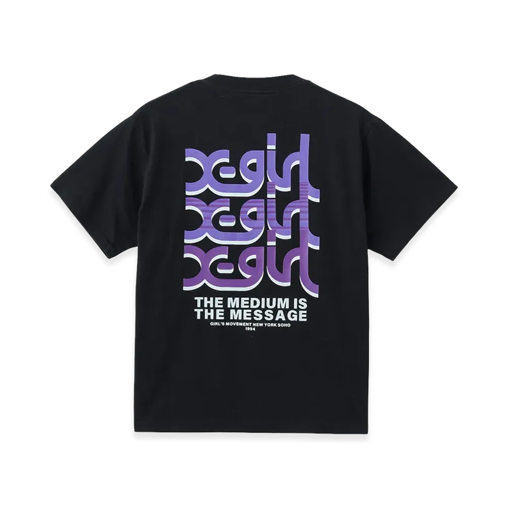 X-Girl Women's Triple Logo S/S Tee "Black"
